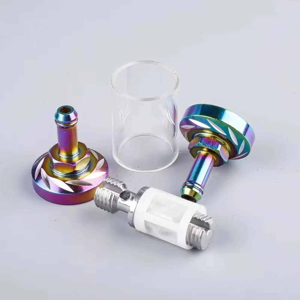 Universal Motorcycle Fuel Filter CNC Aluminum Alloy Gasoline Fuel Gas Filter 8mm Motor Oil Filters