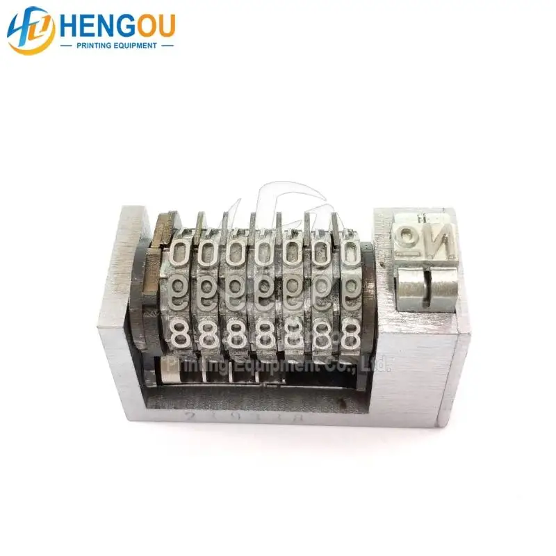 7 digits 4x8 full stainless steel backward Gothic Font numbering machine printing press