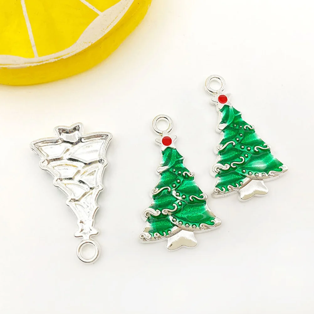 28 Pcs Christmas DIY Pendant Jewelry Charms Making Crafts for Bracelets Alloy Small Snowflake Holiday