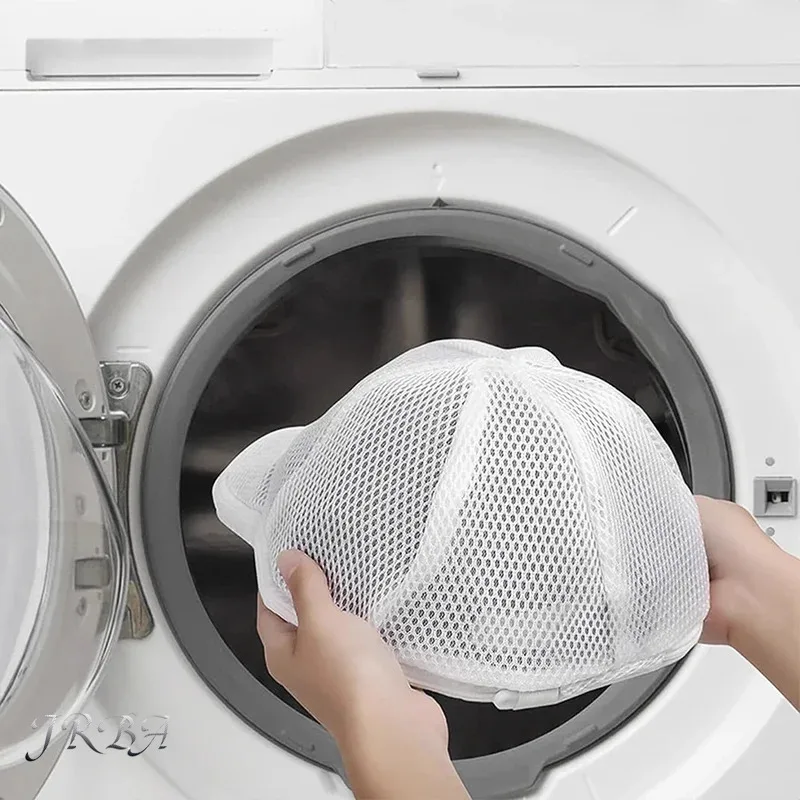 Washing Machine Hat Wash Protector Cap Cleaner Laundry Bag Small Clothes Wash Bag Anti-Deformation Mesh Organizer Zip Bags view 5