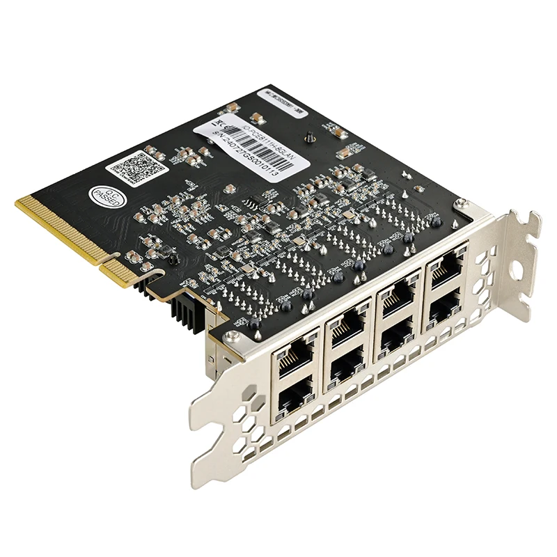 Nouvelle carte réseau RJ45 PCI Express X8, 8 ports, 1G PCIE Gigabit Ethernet, adaptateur 10/100/1000Mbps Alfred RTL8111H, contrôleur de réseau LAN