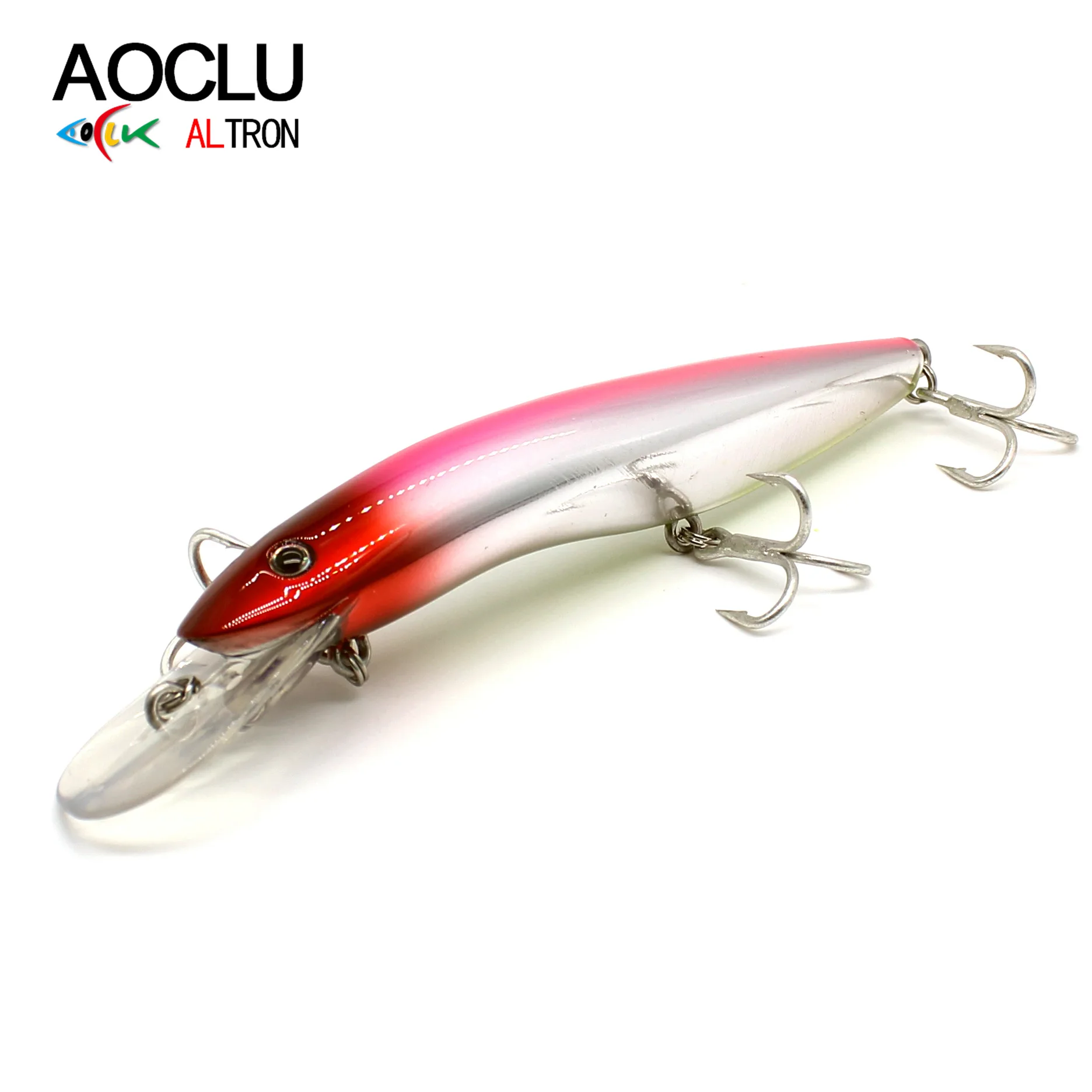 AOCLU Schwimm Minnow 125mm 26g Harten Köder Jerkbait Rassel 1PC Draht Für Tiefe Meer Boot Felsen Locken 4X Höhen Haken Japan Qualität – Detail 22