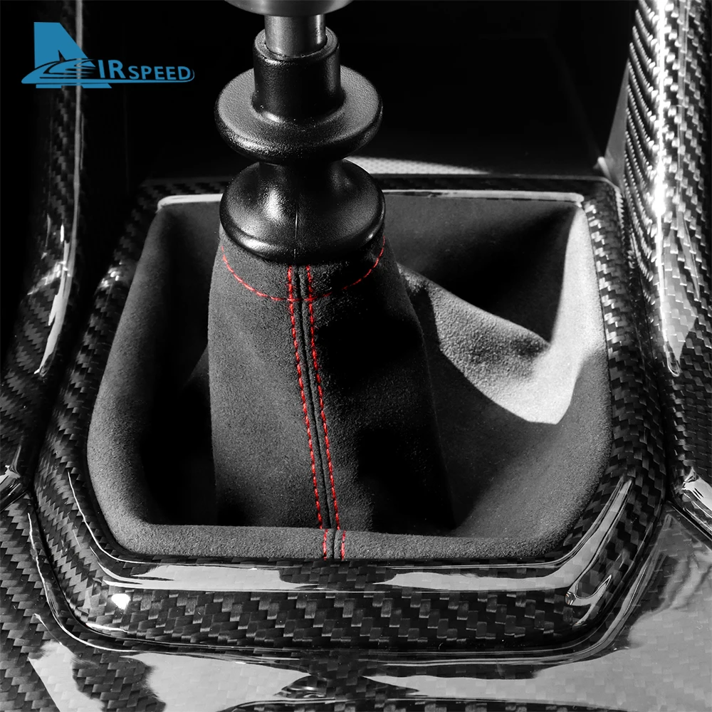 مقبض سيارة RHD LHD ، ناقل حركة التروس ، غطاء غبار الرافعة ، إكسسوارات داخلية ، جلد مدبوغ علوي ، سوبارو WRX ، حذاء يدوي ، ~ ~ ~