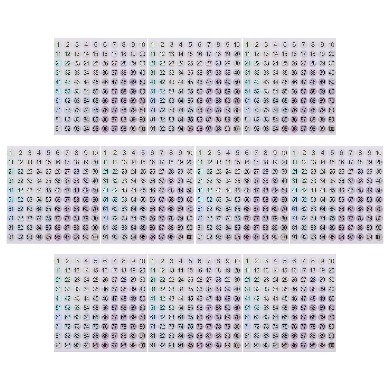 

Digital Stickers Number Labels for Organizing Self Adhesive Copper Plates Round Cut Numbered Stickers Office Supplies