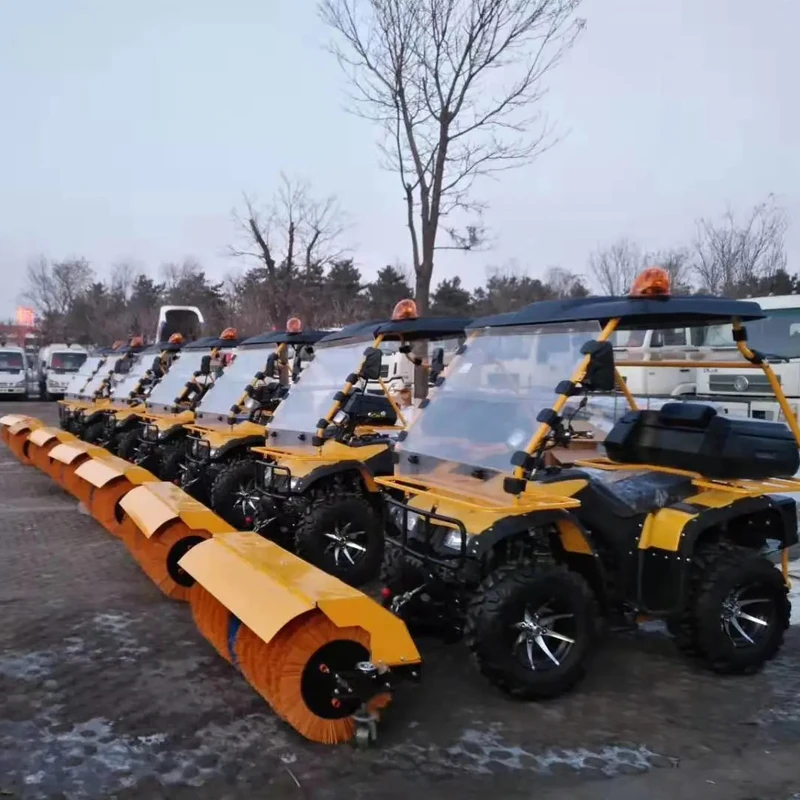 Fast Electric Start Snow Cleaner Sweeper New Gear Engine Snow Removal Machine with Brush Efficient Snowplow