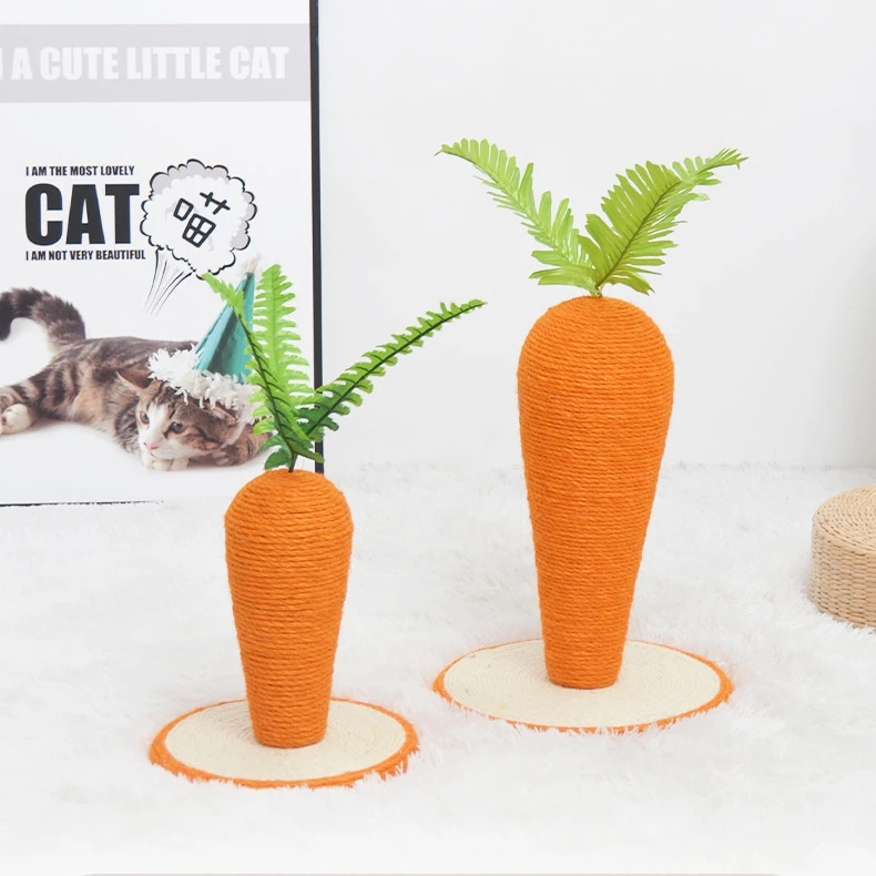 

Cats Carrot Scratching Posts For Indoor Cat Scratcher Natural Sisal Cute Kitten Scratching Post Vertical Cat Tree Claw Scratcher