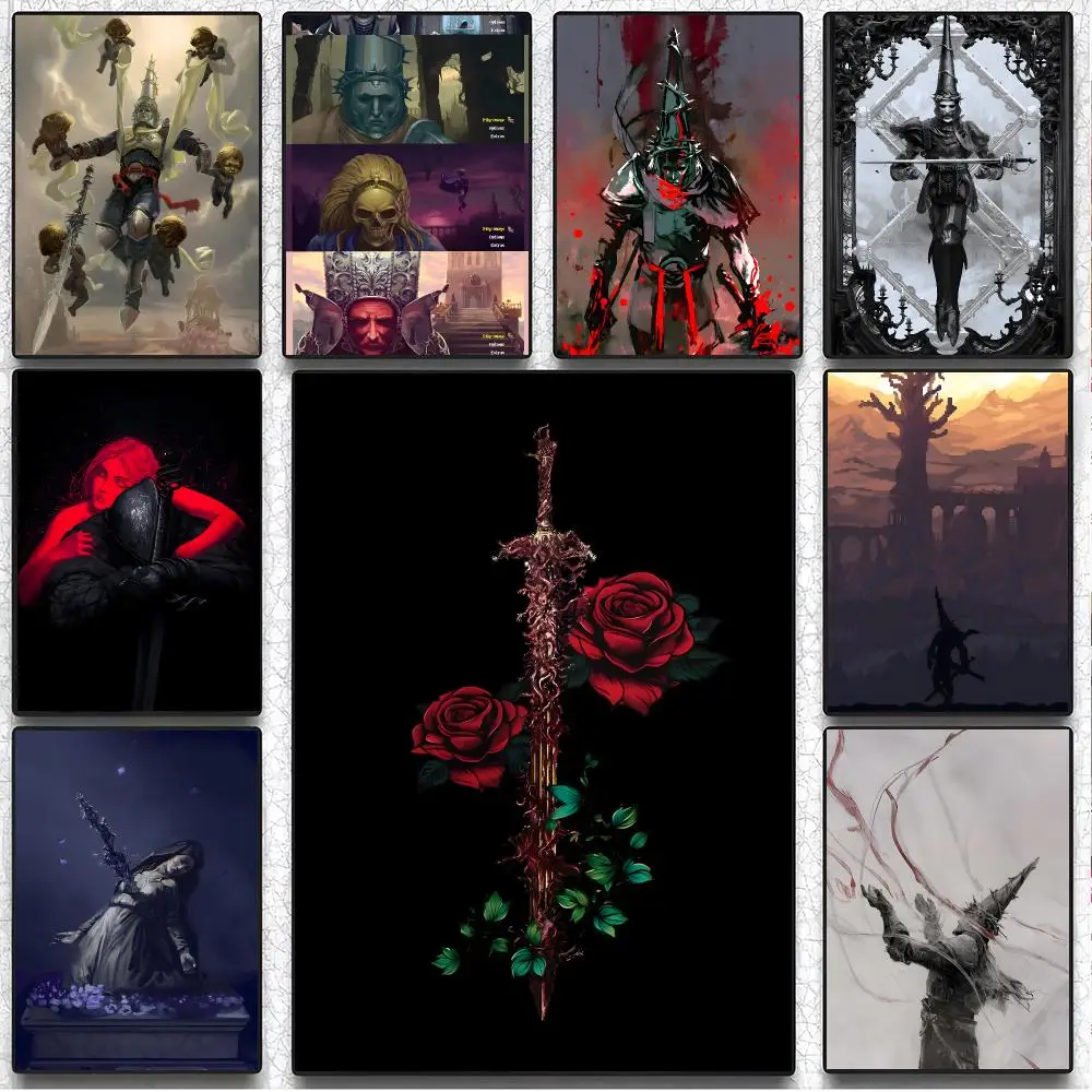 game soulslike B-Blasphemous Poster Artistic Instant Peel-Off Wall Decor Atmosphere Setter for Bedside & Shared Room