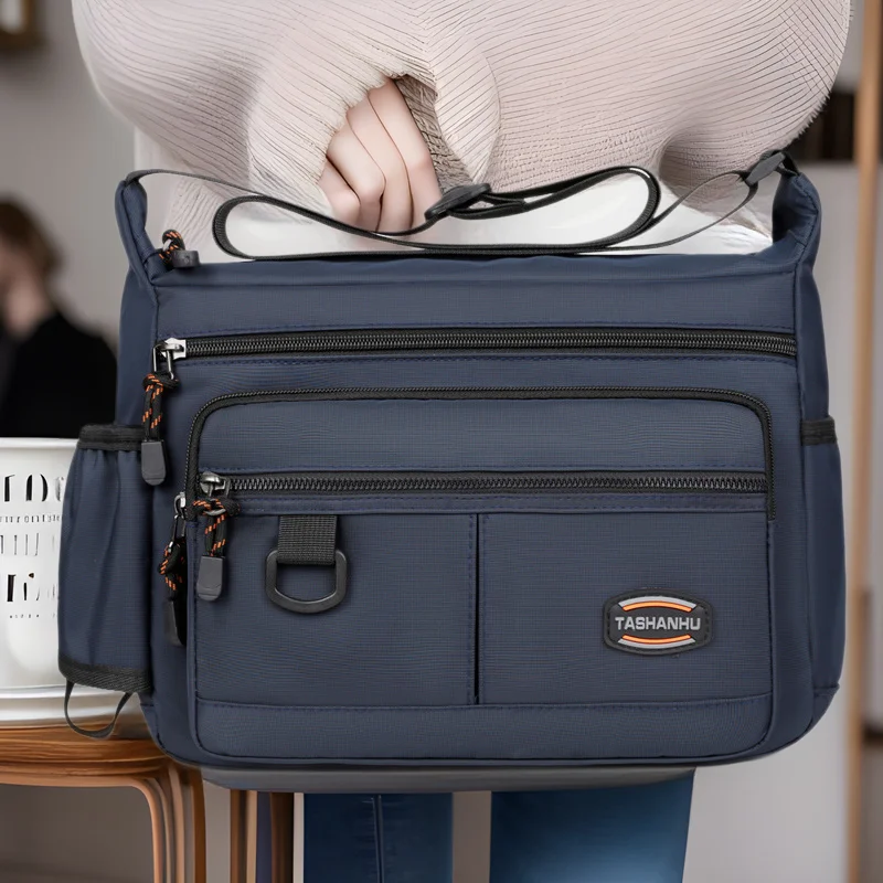 

Men Crossbody Bag Single Shoulder Bags Large Capacity Multi Pocket Bag Durable Backpack Men's Shoulder Bag 2025 New