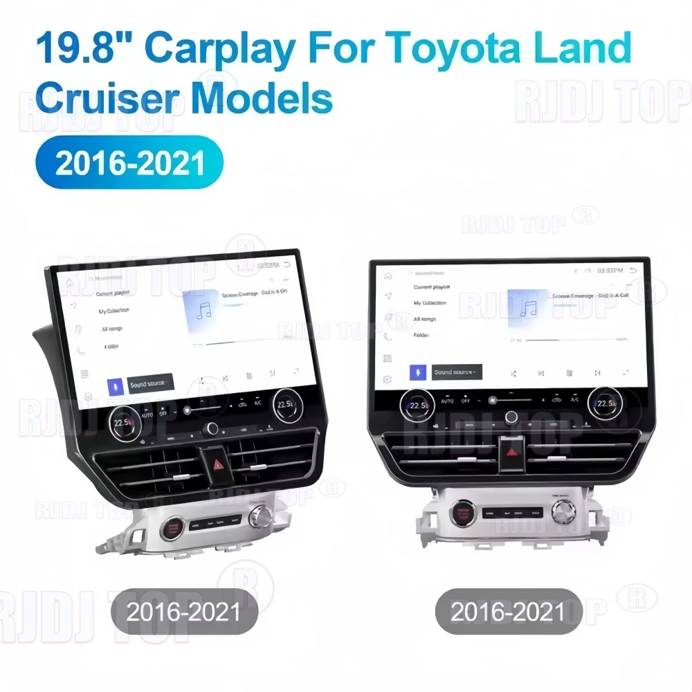 

19,8-дюймовое Android-автомагнитола для Toyota Land Cruiser LC200 LC300 J200 2008-2021 с мультимедиа, видеоплеером, Carplay, GPS-навигацией и головным устройством