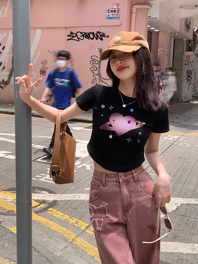 

Джинсы женские джинсовые Y2K зимние стираные изношенные рваные потертые подол женская мода гранж альтернатива панк-рок готический эмо