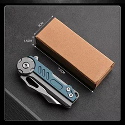 Mini folding knife high hardness M390 powder steel cutter