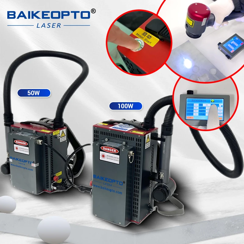 100W BK-FLC100SC Hot Sale Backpack Pulse Laser Cleaning Machine Suitable For Outdoor Work With Factory Price