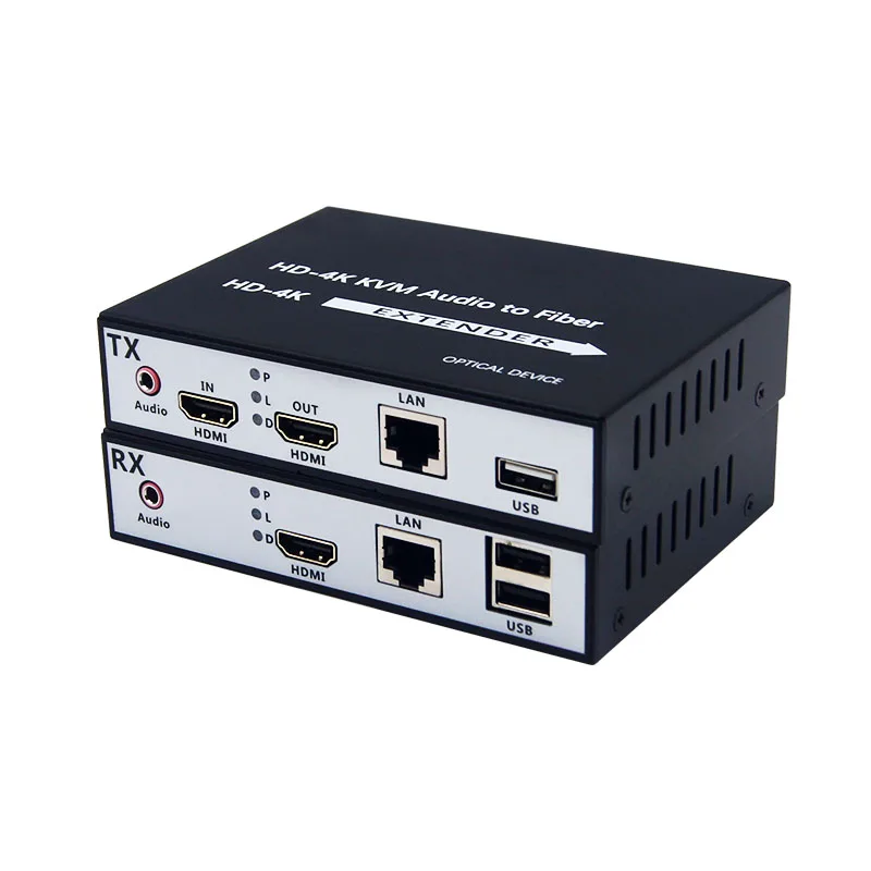 4K HDMI KVM Over Cat5 Extender with Audio Loopout USB up to 100m/328ft
