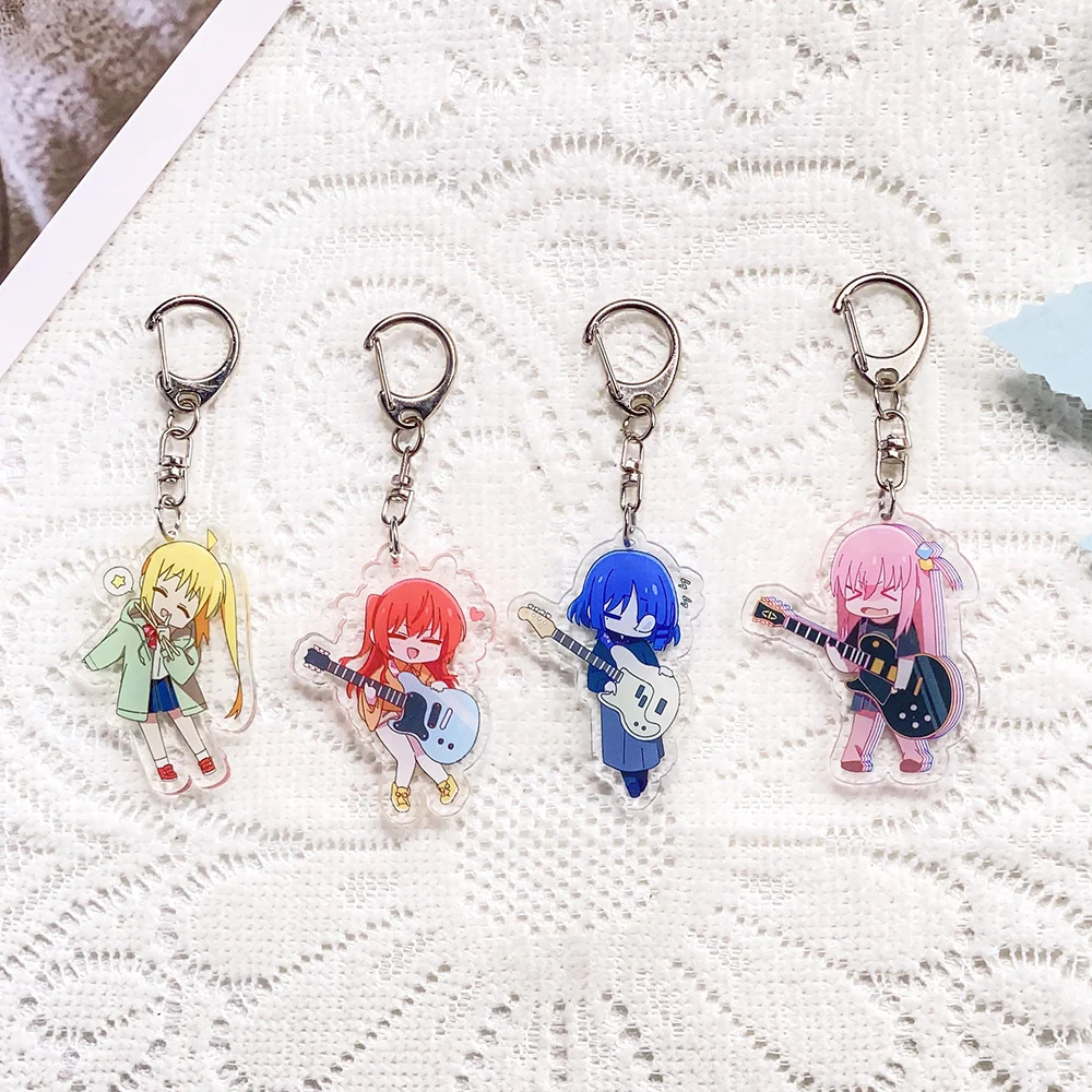 1/4PCS Anime Characters Bocchi the Rock! Acrylic Keychain Accessories Keyrings Friends Gifts Bag Charms​ Cute Backpack Pendant
