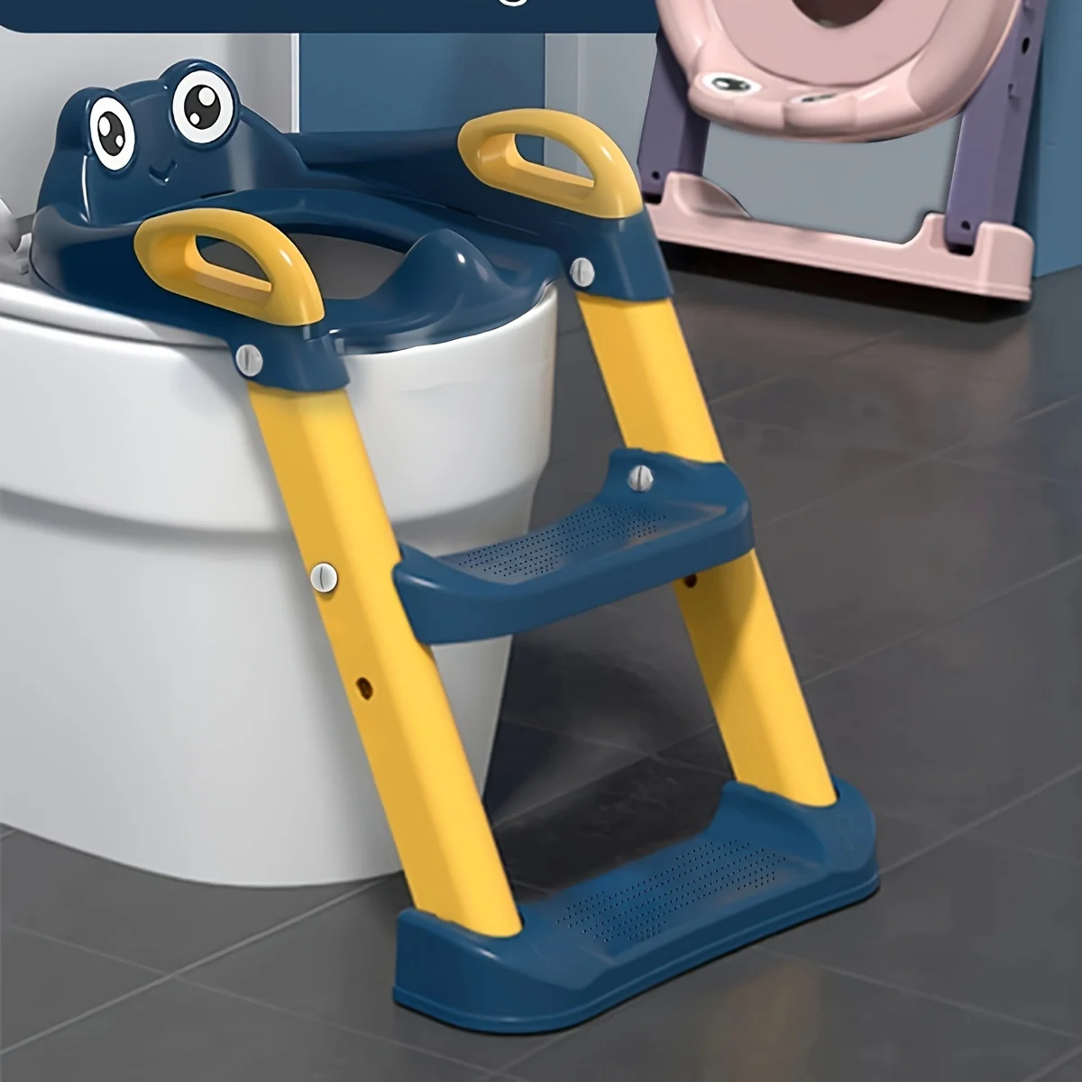 

Baby toilet ladder, foldable children's toilet training bench with anti-slip mat