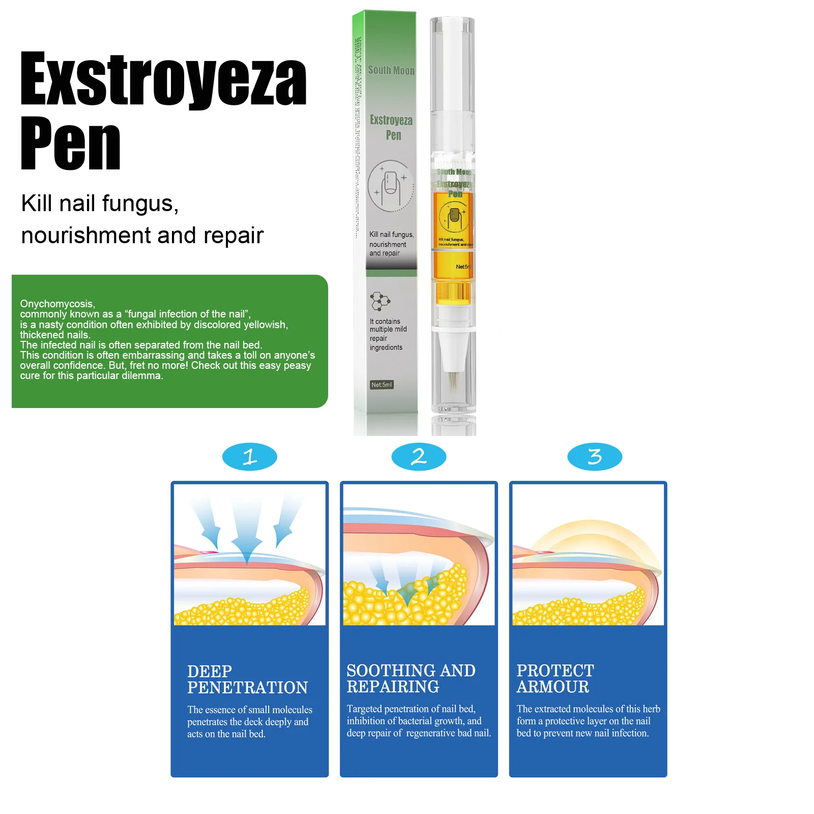 1/2/4/6 قطعة قلم إصلاح عدوى الأظافر إزالة فطريات القدم اليدوية مكافحة الداحس تحسين أظافر تغير لون اصفرار قلم العناية بالأظافر