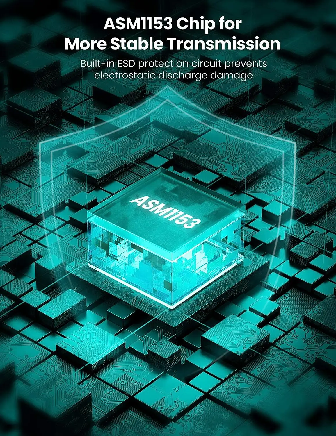 Ugreen USB a Корпус внешнего жесткого диска 2,5 дюйма Быстрая скорость 5 Гбит/с Поддержка жесткого диска SATA SSD 2,5 дюйма до 14 ТБ
