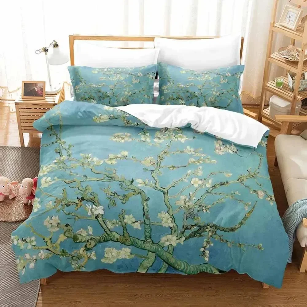 

2022 Van Gogh Boys Bedroom Duvet Cover Single Double Full Queen King Size Retro Classic 3D Bedding Set Duvet Cover Bed Set