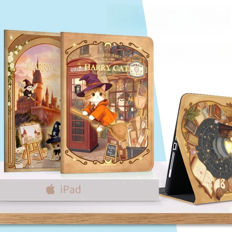 Magic Cat Book-style Case for Xiaomi Pad 8 7 Pro 11.2in Tablet Case Mipad 5 6S Pro 12.4 7S Pro 12.5 Mipad 6max 7Ultra 14in Cover