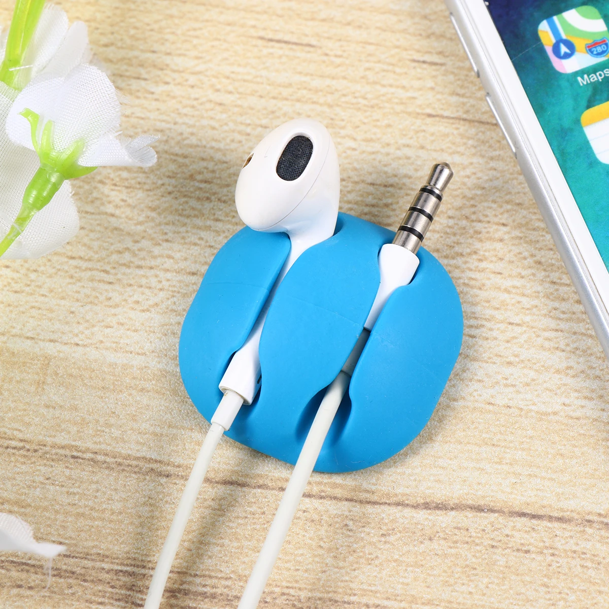 

Desktop Cable Organizer Tpr Wire Fixer Clips For Desk Wall Table Headphone Usb Cords Blue 5 Styles 2 Pieces Each