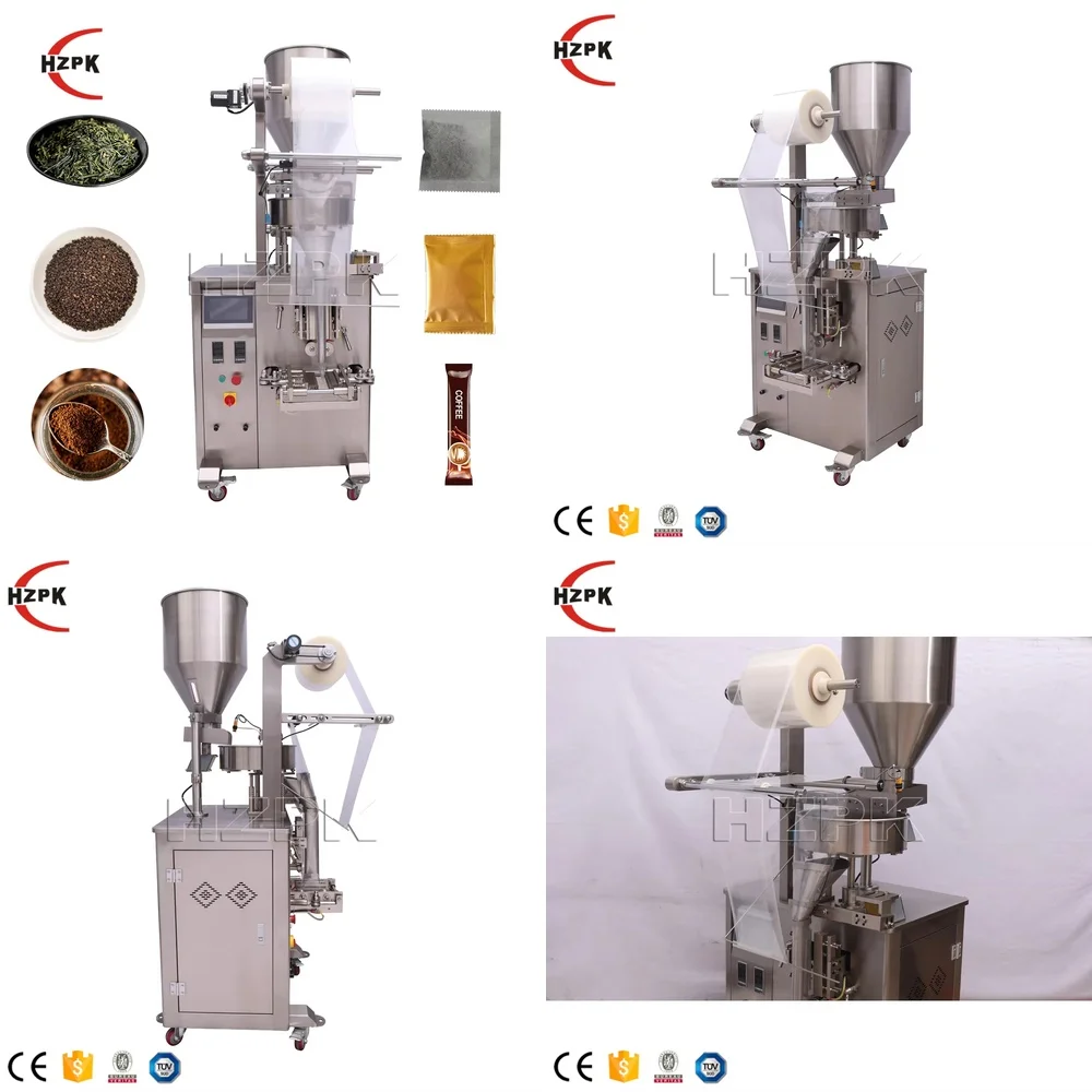 HZPK Automatic Small Plastic Coffee Bag Food Sealing and Filling Machine with Coder