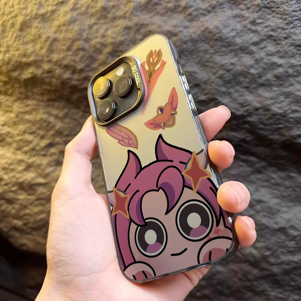 V-Valorant Game C-Character Art Phone Case IMD Color Silver Shell For IPhone 16 15 14 13 12 11 X XR Pro Max Plus