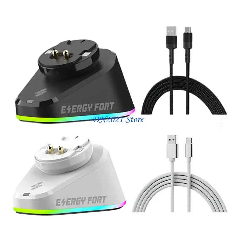 

Противоскользящий магнитный модуль зарядки F3KE для игровой мыши G502 G502X с автоматической адсорбцией, двойным USB-портом