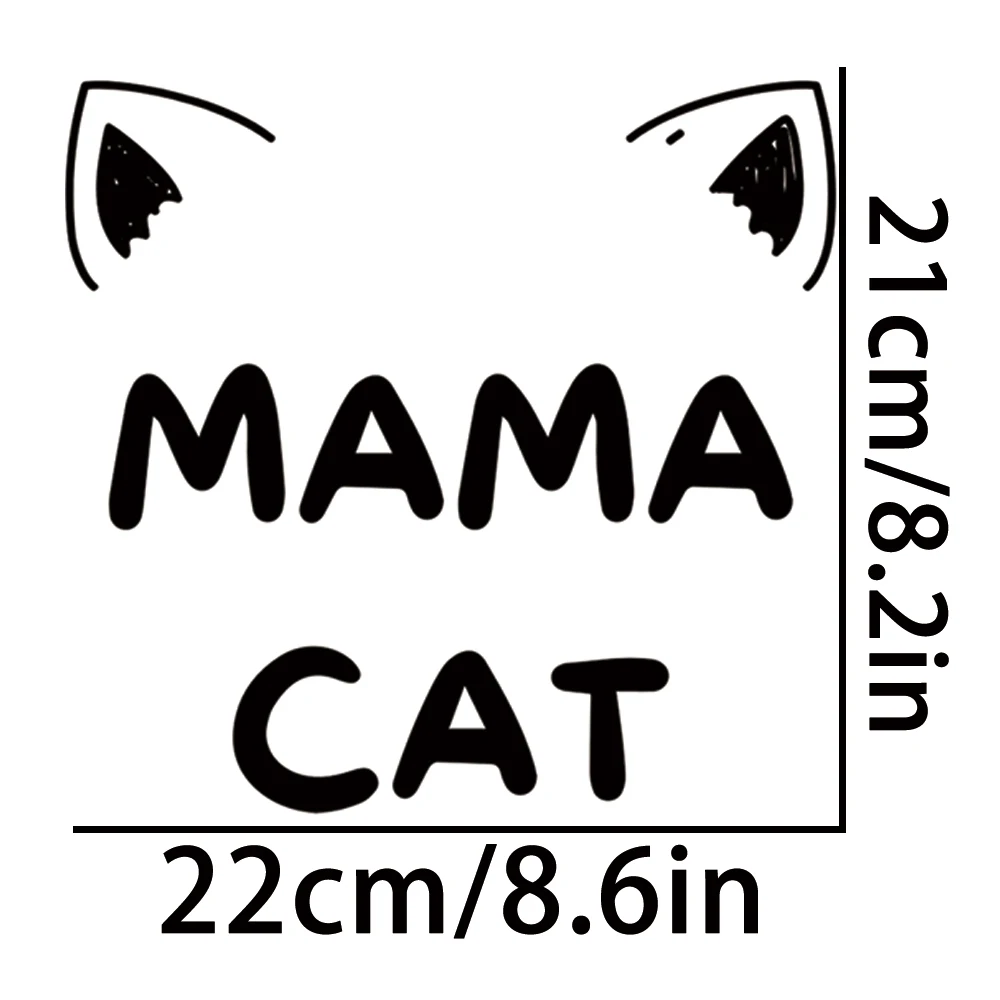 Mother Cat's Ears Dtf Transfer Iron on Transfers for T Shirts Dtf Transfers Ready to Press Patch Patches Clothes DIY Apparel