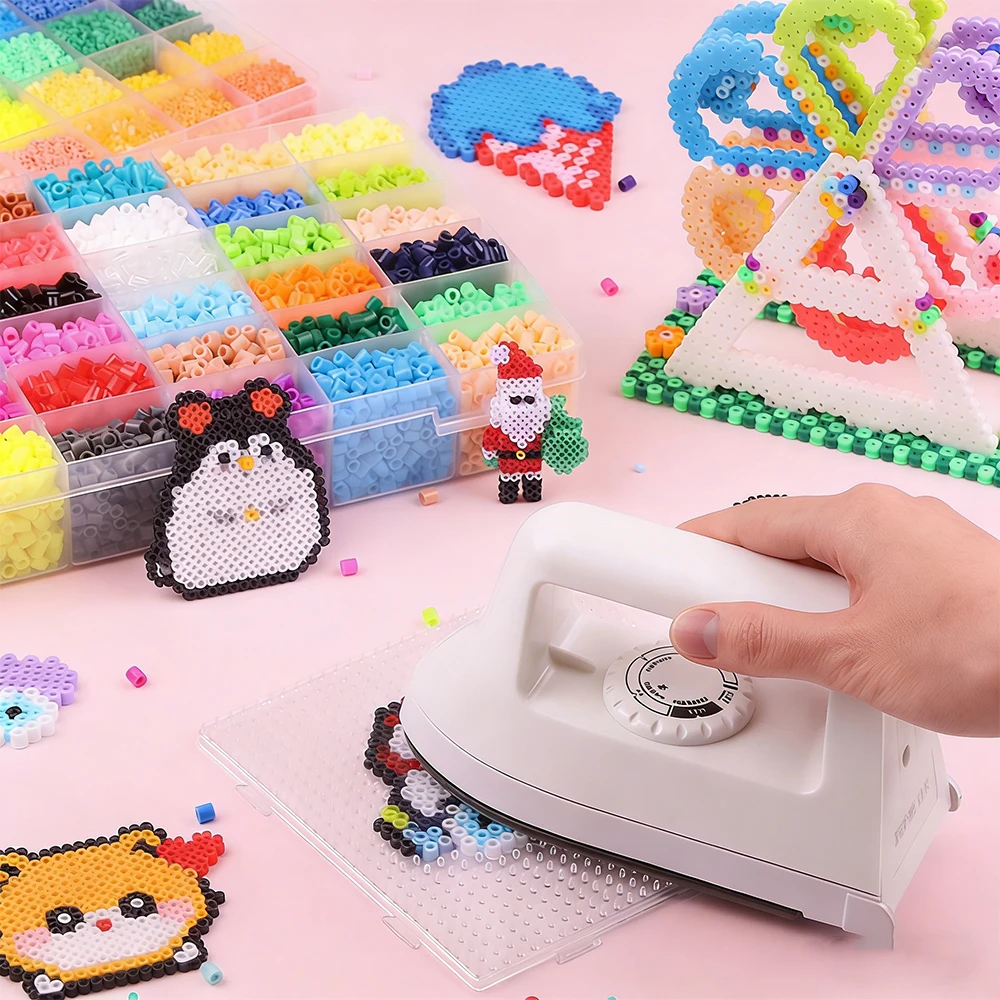 12000pcs 2.6mm Perler Beads Craft Kit 24 Vibrant Colors with Multiple Tools Pixel Art Creative Perler Beads Handmade Decoration view 3