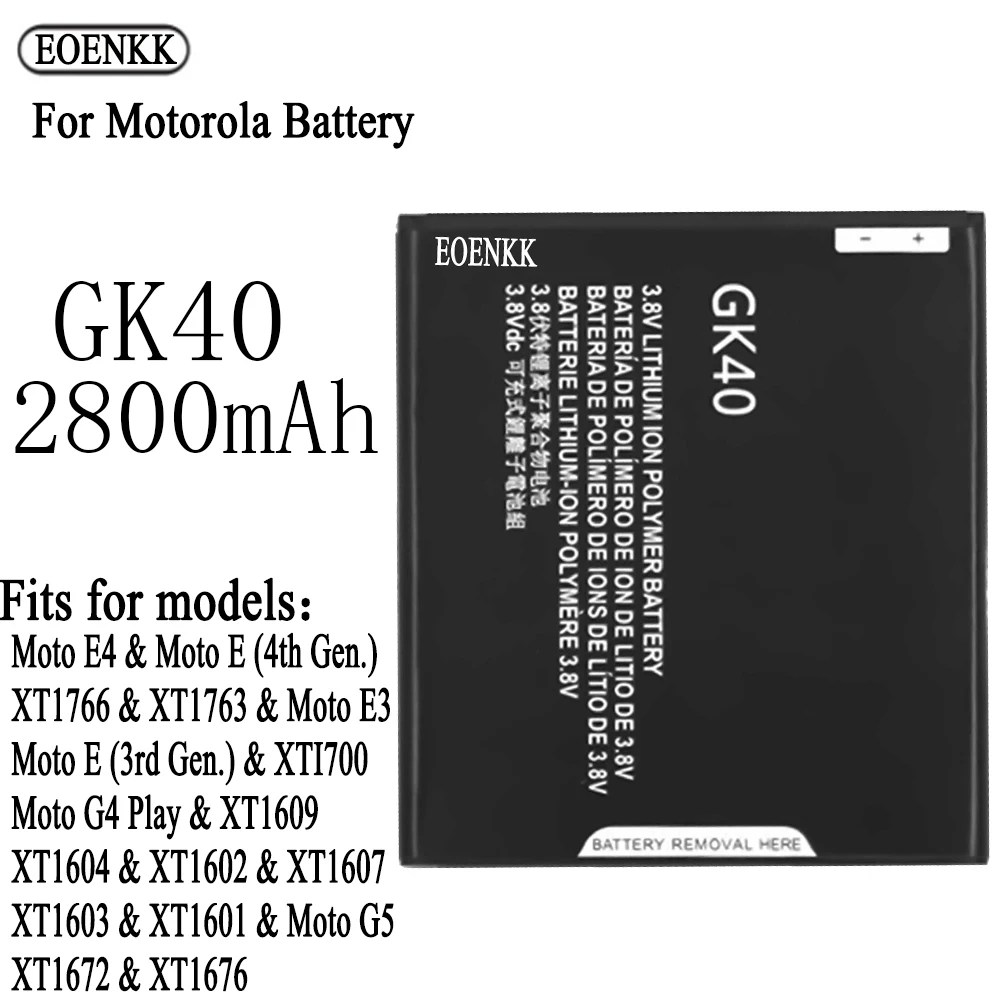 GK40 Original Capacity GK40 Battery G4Play For Motorola Moto G4 Play E4 XT1766 XT1607 XT1609 XT1600 Batteries Bateria