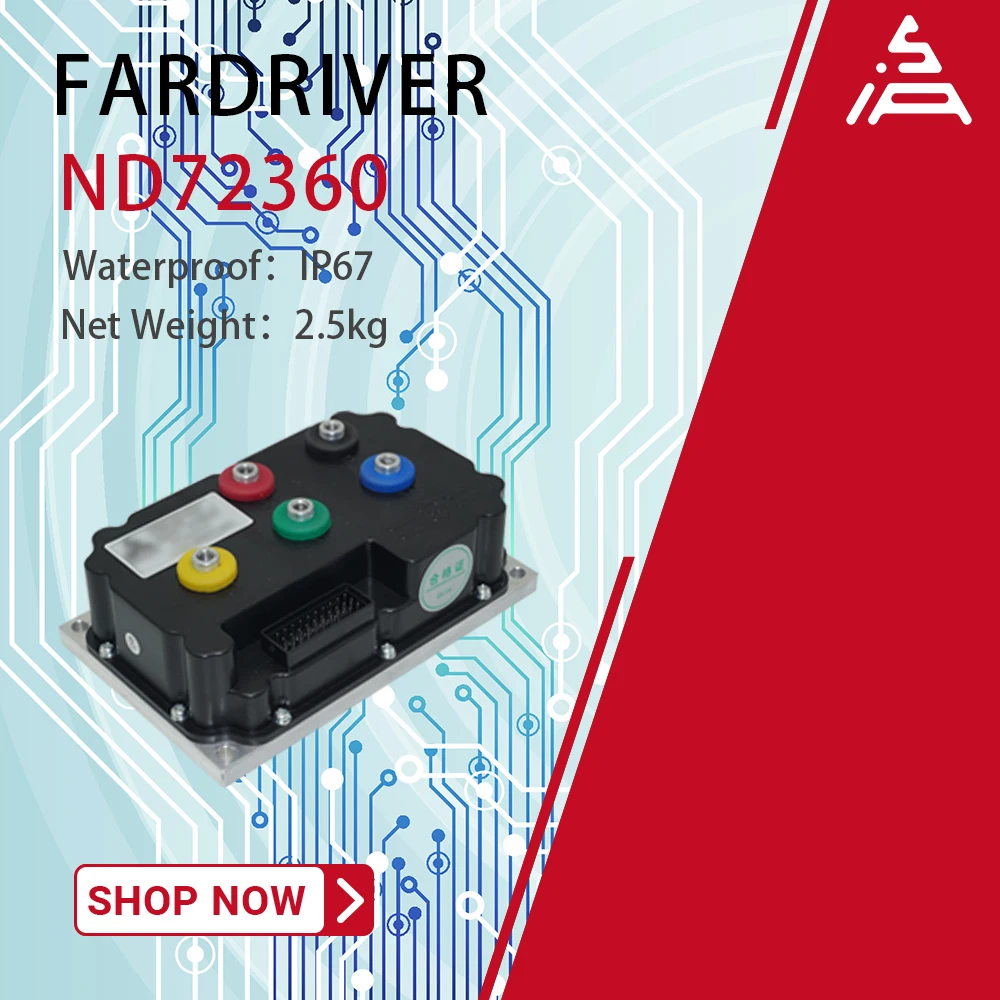 

Fardriver ND72360 72V 360A Programmable Bluetooth Controller for E-Motorcycle Scooter with Heat Sink 3000W-4000W