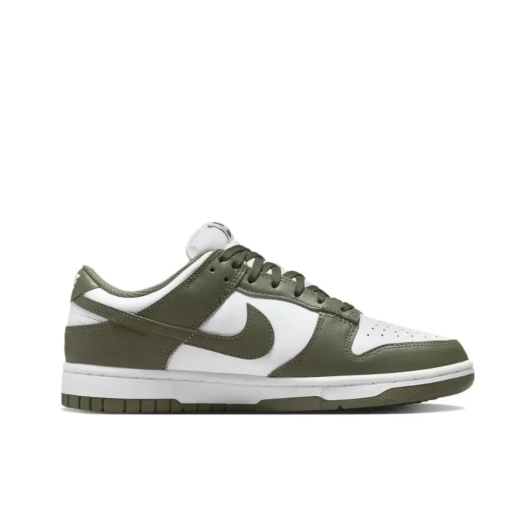 Nike Dunk Low Medium Olive (Women's) DD1503-120 Leather retro, lightweight, non-slip and wear-resistant, unisex