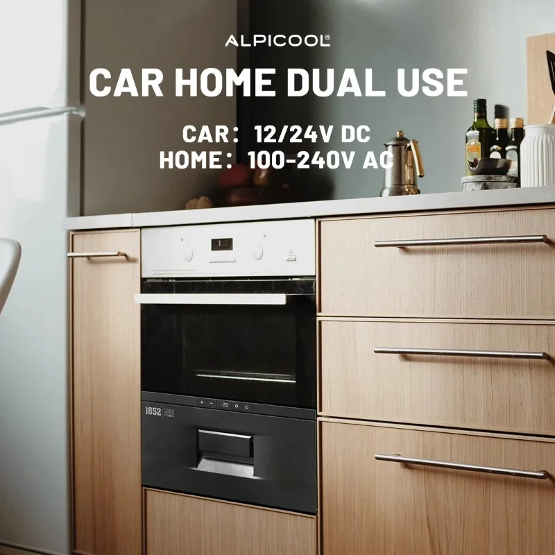 Alpicool D30 RV fridge mini outdoor car truck drawer fridge 12v dc dual use cooler compressor freezer car refrigerator