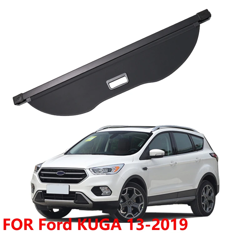 For Ford KUGA 13-2019, Black Retractable Tonneau Cover for Truck Security & Privacy