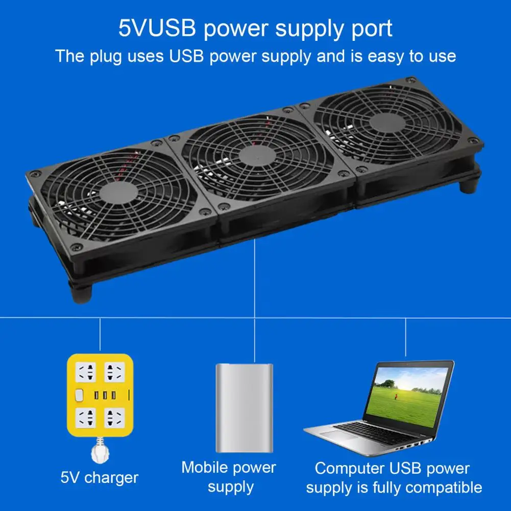 5V USB Router Cooling Fan 360mm x 120mm Laptop Host Case Cooling Fan Micro Computer Electronics Big Airflow Fan