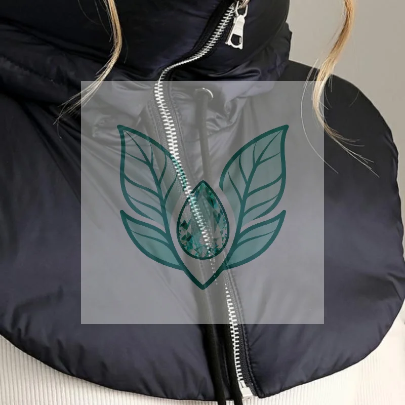 

Ultralight Down Hooded Hats Drawstring Removable Neck Cover Scarf Hat Zippper Coat Short Tank Top Women's