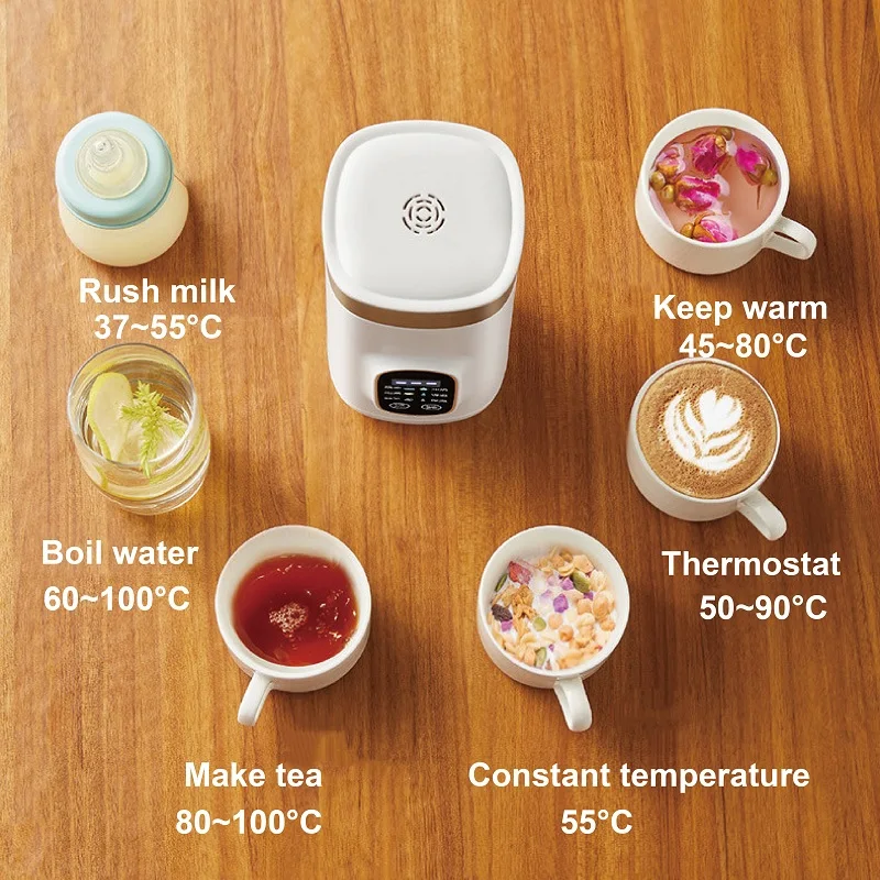 400 واط غلاية كهربائية 650 مللي التحكم في درجة الحرارة وعاء الصحة إبريق الشاي المحمولة وعاء الماء المغلي كوب التدفئة الذكية السيارات الدفء