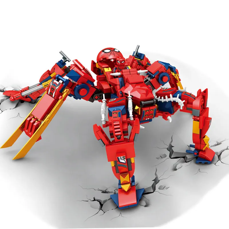 Superheroes The Amazing Spider-Man VS Symbiote Venom Venom Carnage Mecha Figure Model Building Blocks Bricks Kids Marvel Toys