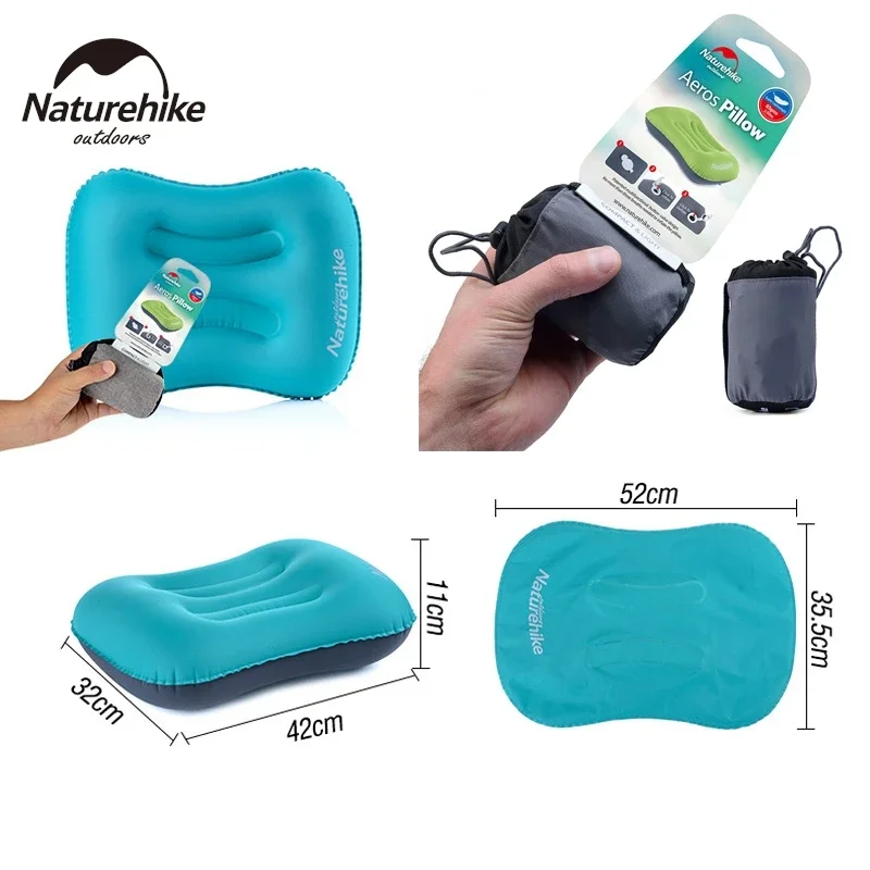 

Naturehike Inflatable Camping Travel Pillow Ultralight Inflating Pillows Lightweight Portable Backpacking Pillow for Neck