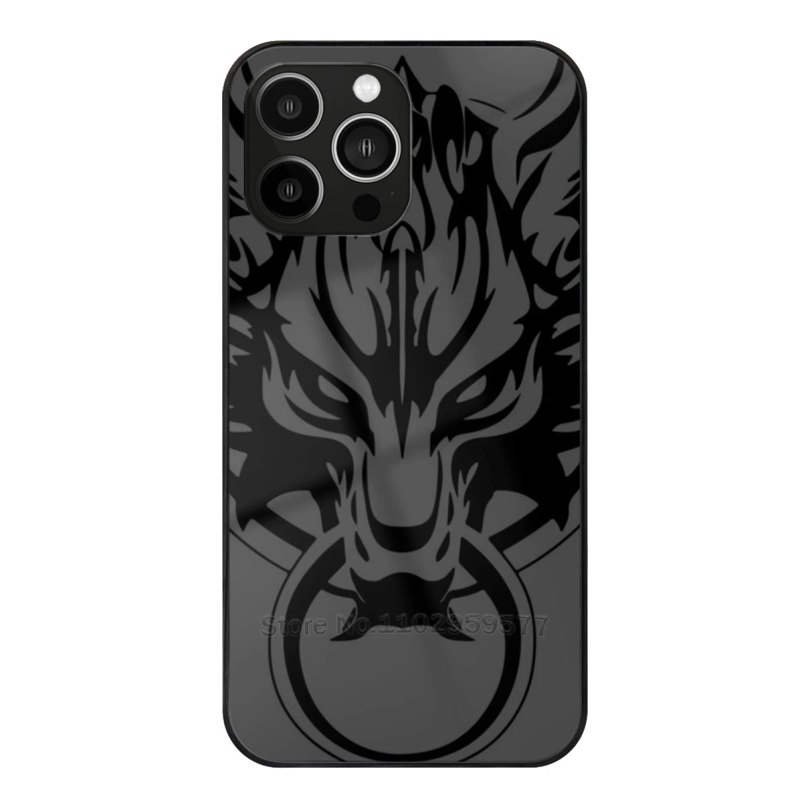 Final Fantasy Fenrir Wolf Glass Case For Apple Iphone 15 14 13 Pro 12 11 7 8 Plus Xr X Xs Max Tempered Phone Cover Final