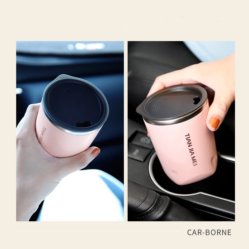 300ML Thermal Mug Beer Cups Stainless Steel Vacuum Flask Insulated Tumbler Cup with Lid Travel Water Bottle 20oz Tea Coffee Cup