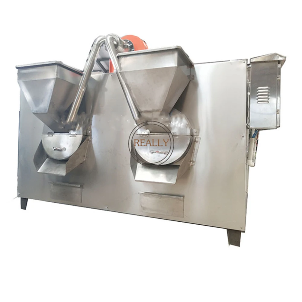 Stainless Steel Automatic Nuts Roasting Machine  Commercial Electric Ground Nut  Cashew  Pistachio  Roaster  Making Equipment