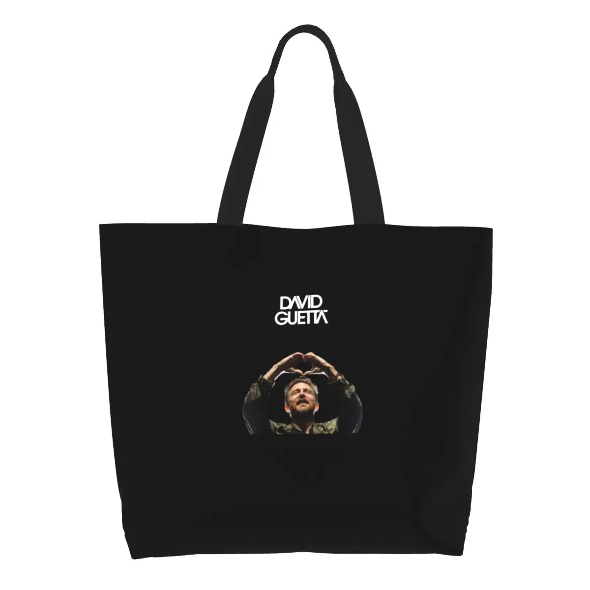 Large Reusable D-David-Guetta Grocery Bags Recycle Foldable Shopping Eco Bag Washable Lightweight