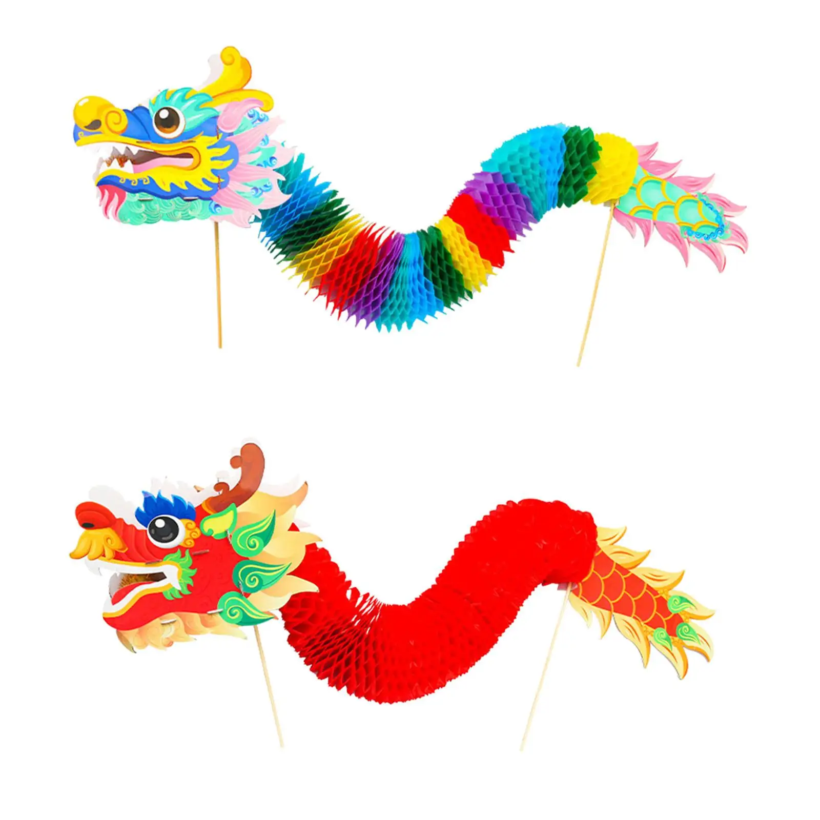 

Chinese New Year Dragon Garland Art Crafts Folded Tissue Dragon Hanging