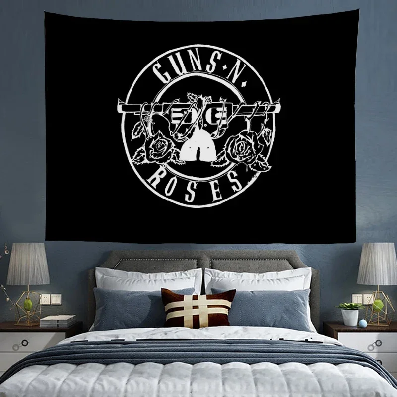 Guns N\' Roses Tapestries Home Decor Wall Hanging Carpets Bedroom Background Friend Gift