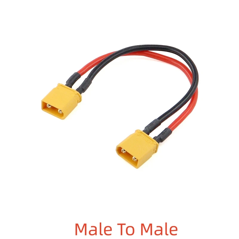1pcs XT30U Gold-plated Lithium Battery Plug Connector Male/Female/Dual Female for RC Aircraft ESC Battery Extension Cable