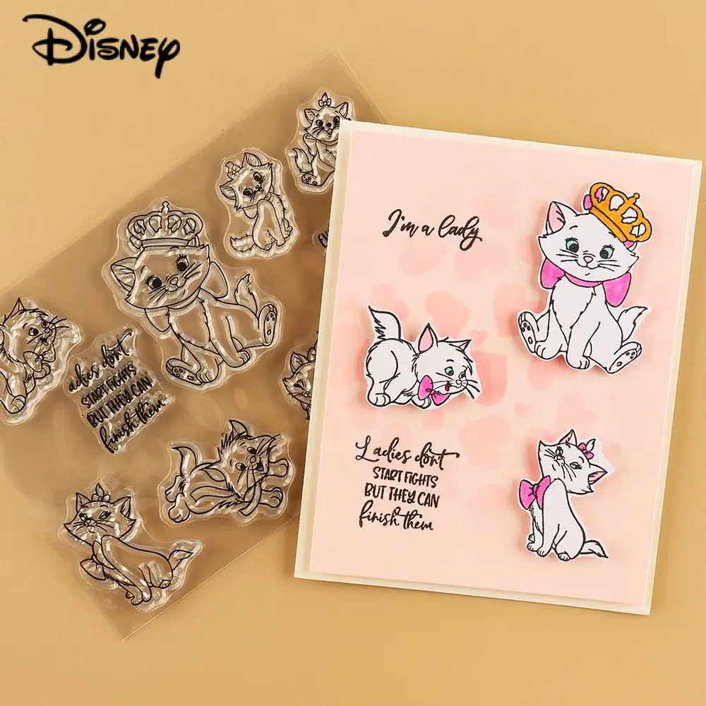 Disney The Aristocats Transparent Clear Silicone Stamps Marie Cat Sentiments for Diy Scrapbooking/card Making/kids Crafts Decor