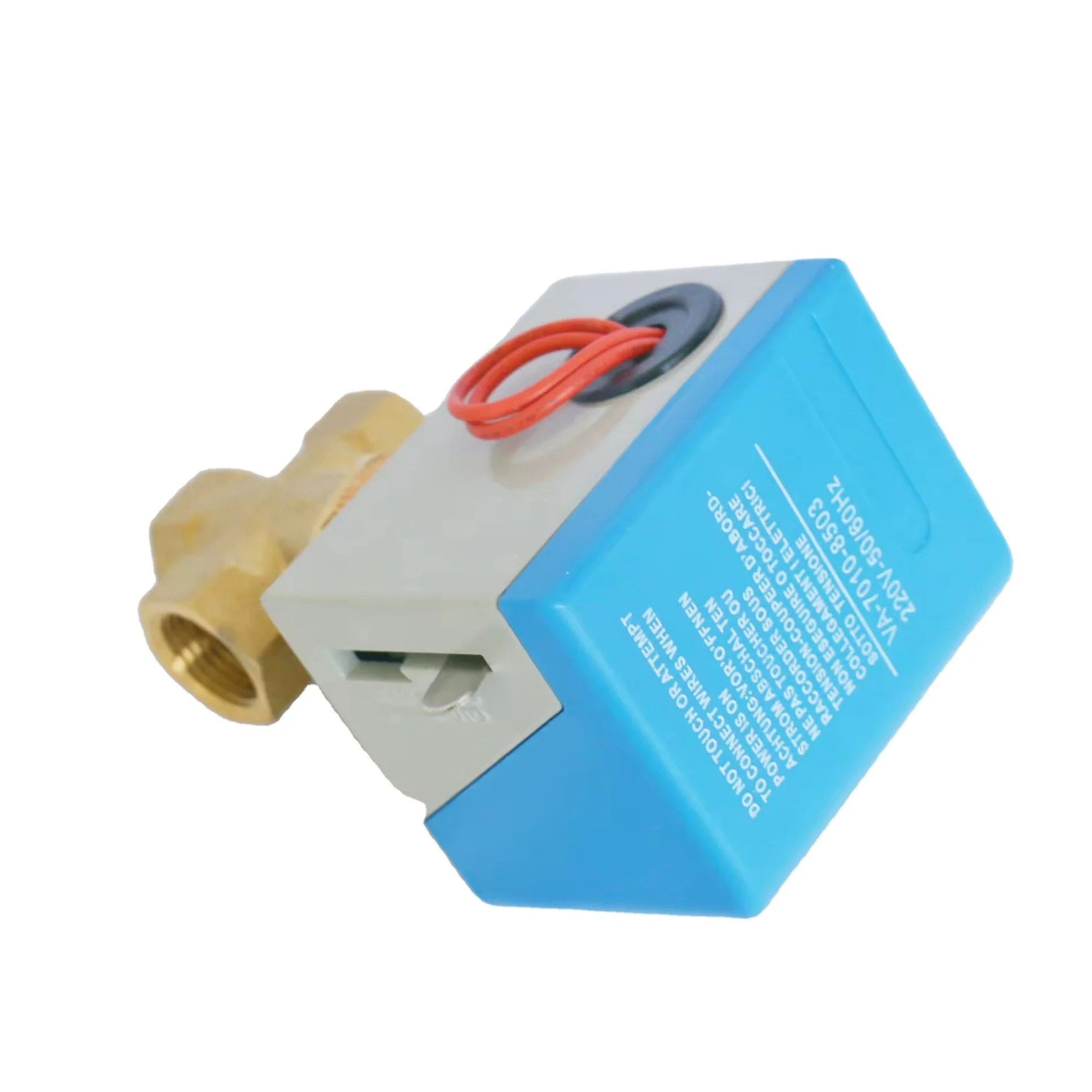 الأكثر مبيعًا في صمام التوقف الكهربائي ثلاثي الاتجاه للتحكم في تدفق المياه DN15 AC220V مع المحرك الكهربائي