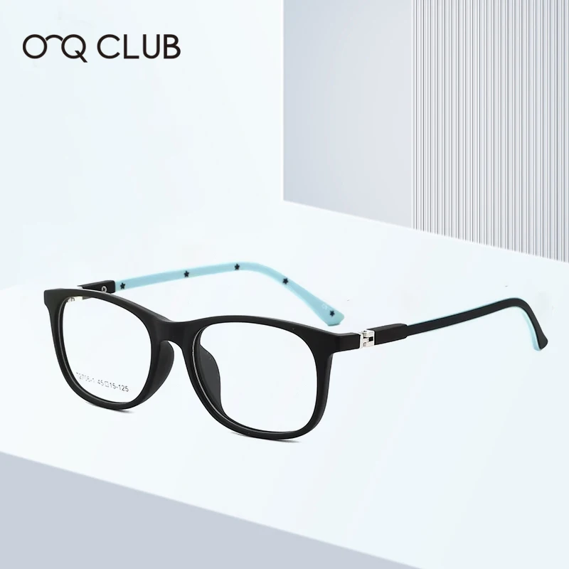 O-Q CLUB Kids Square Glasses Frame Myopia Optical Eyeglasses Boys Girls Spectacles TR90 Ultralight Glasses lenses for children