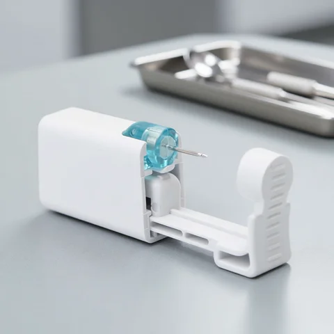 6pcs Disposable Ear Piercing Gun Built-in Earrings Studs Safety Self Ear Piercing Tools Set